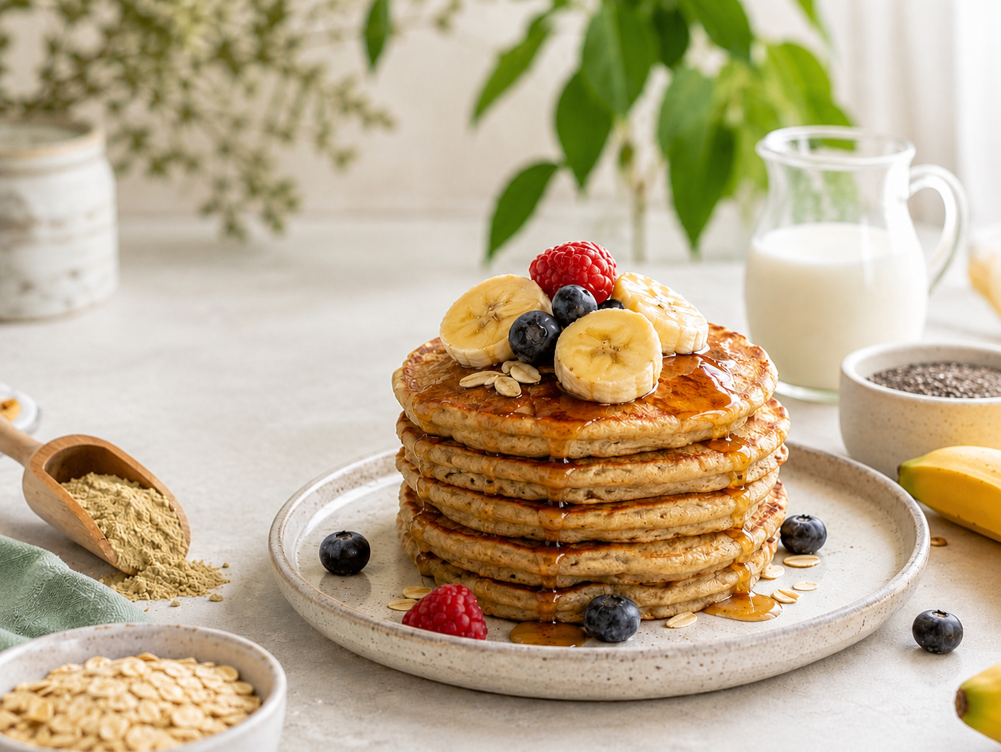 Unleash’d Organic Mung Bean Protein Banana Pancakes