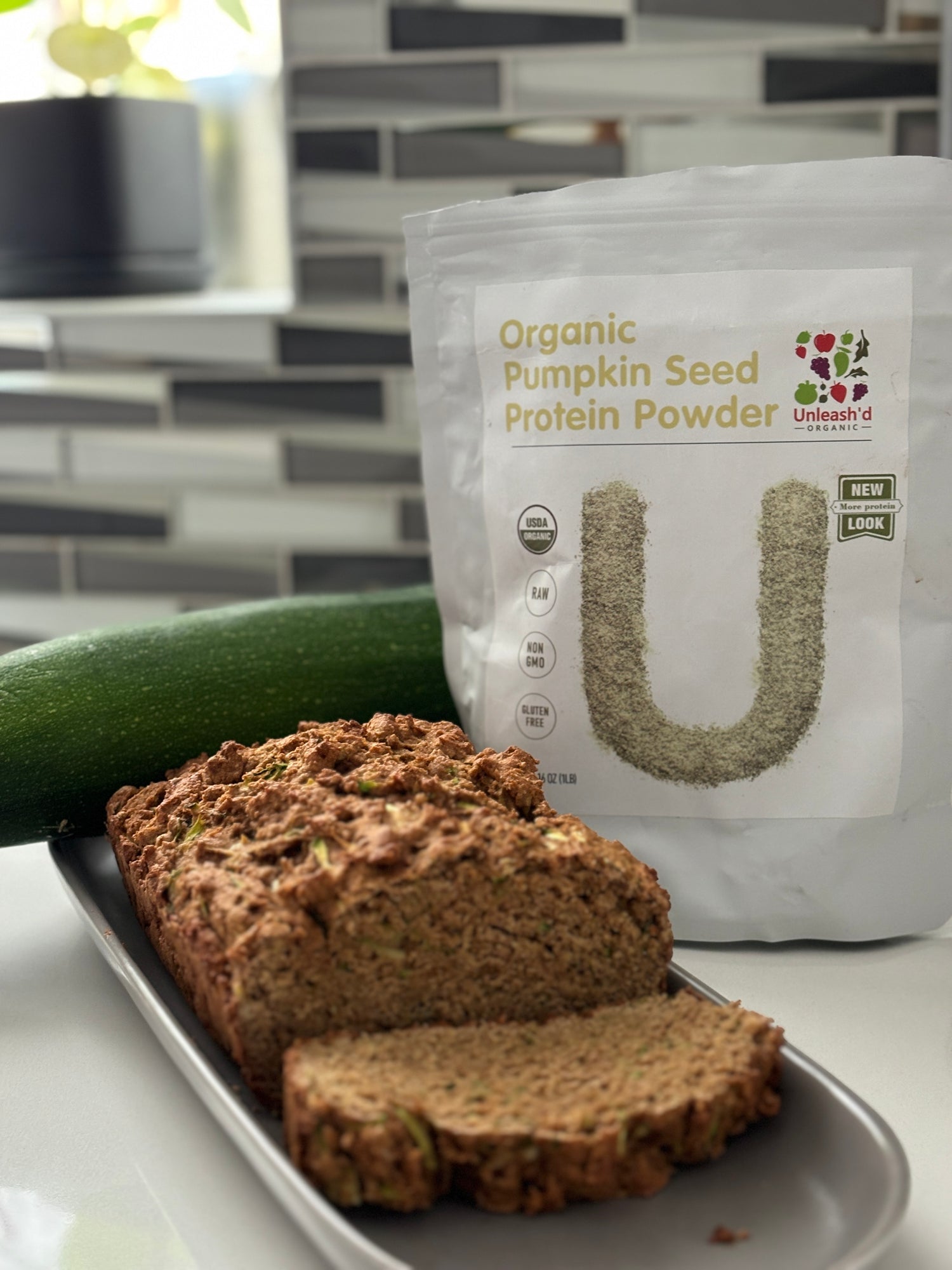 Pumpkin Seed Protein Zucchini Bread