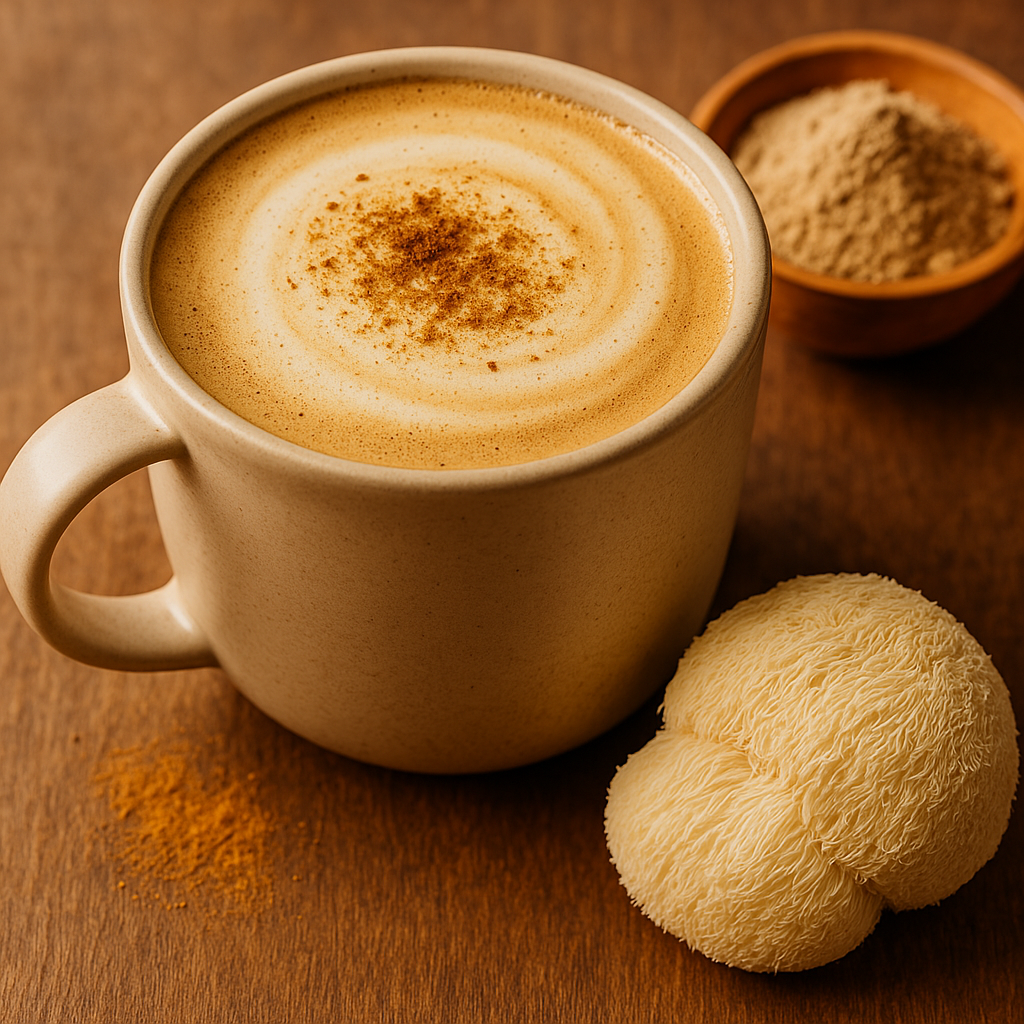 Gentle Lion’s Mane Latte — Made with Unleash’d Organic Lion’s Mane Powder