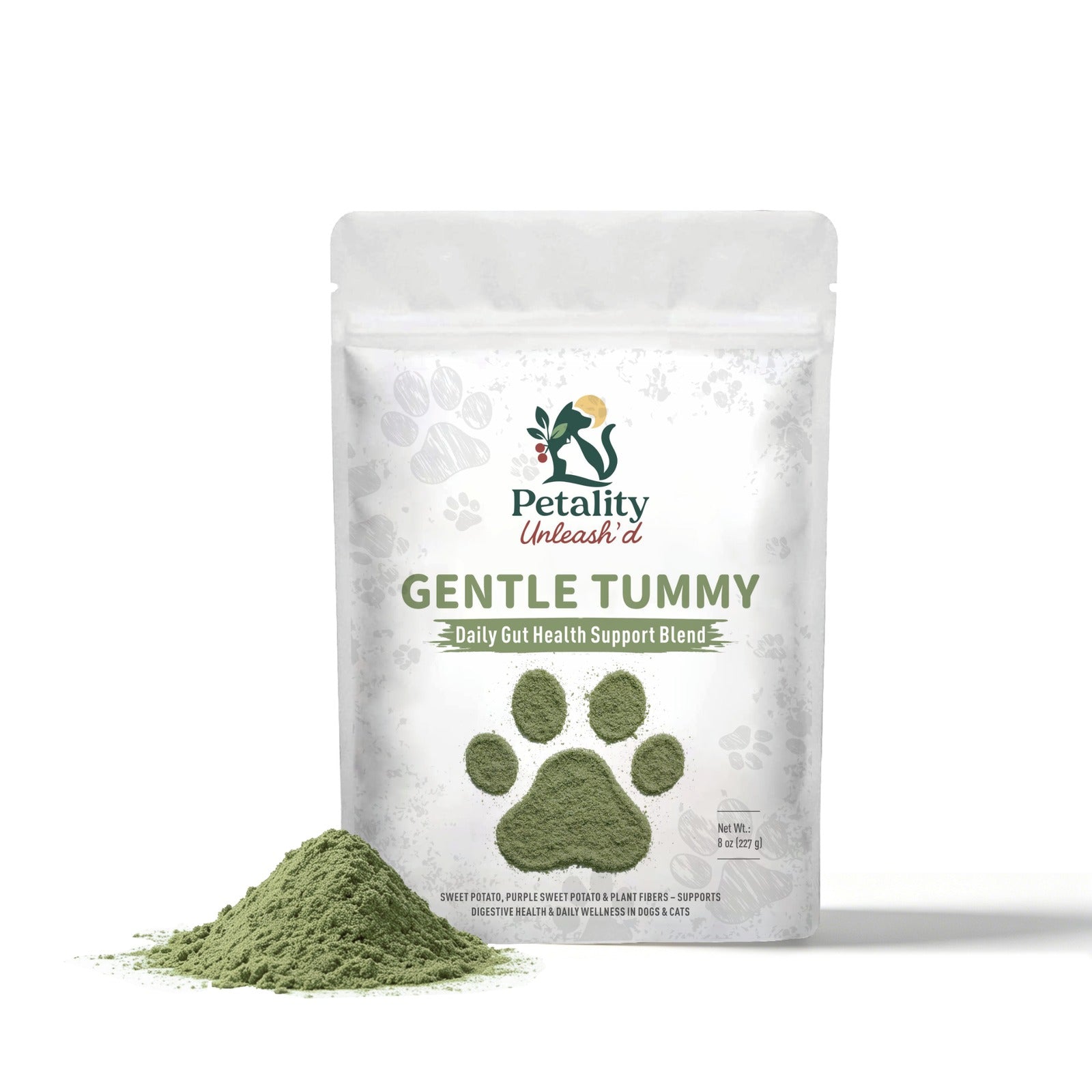 Petality Unleash’d Gentle Tummy Daily Gut Health Support Blend for Dogs & Cats, 8 oz