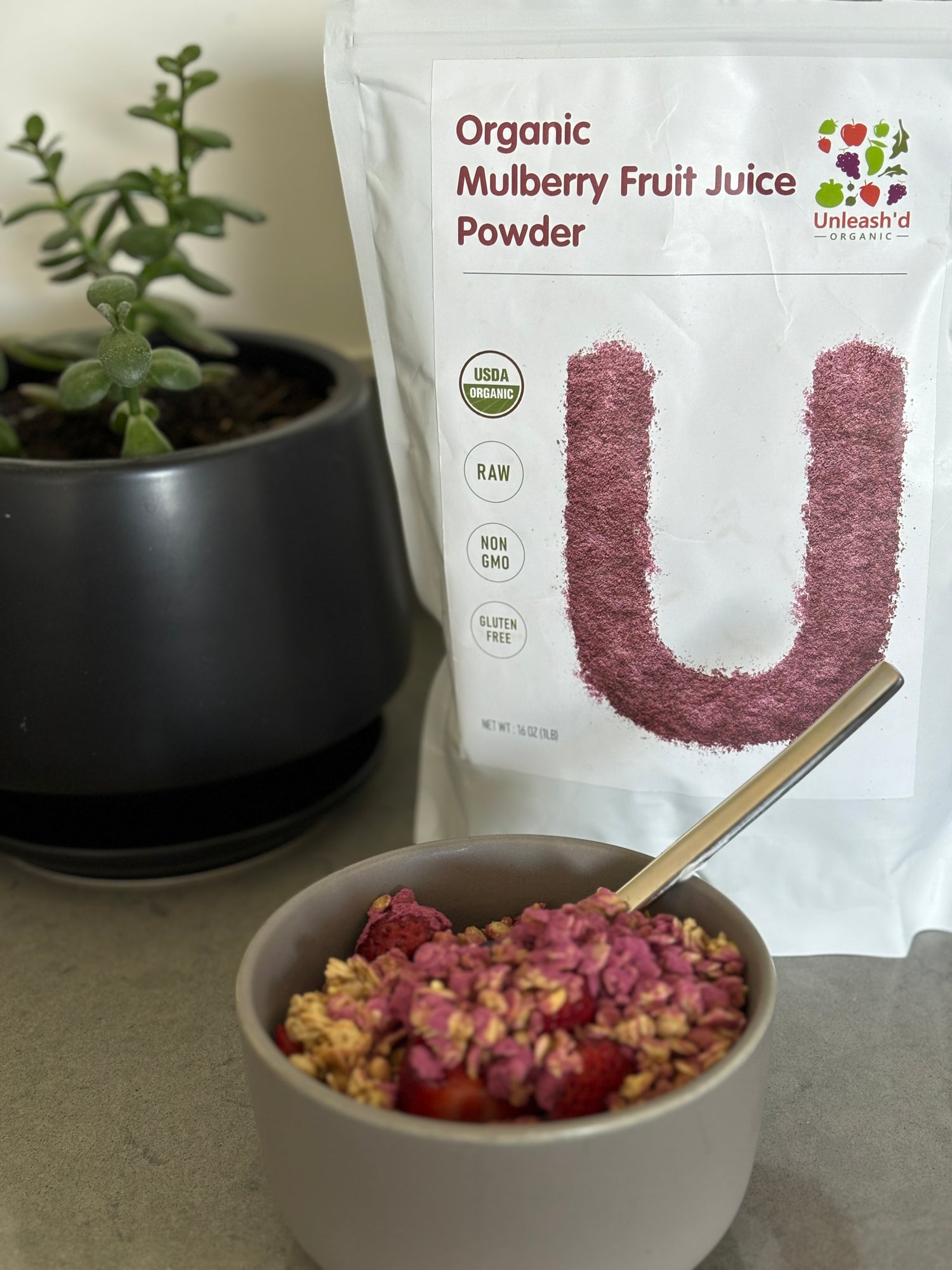 Mulberry Granola Yogurt Parfait