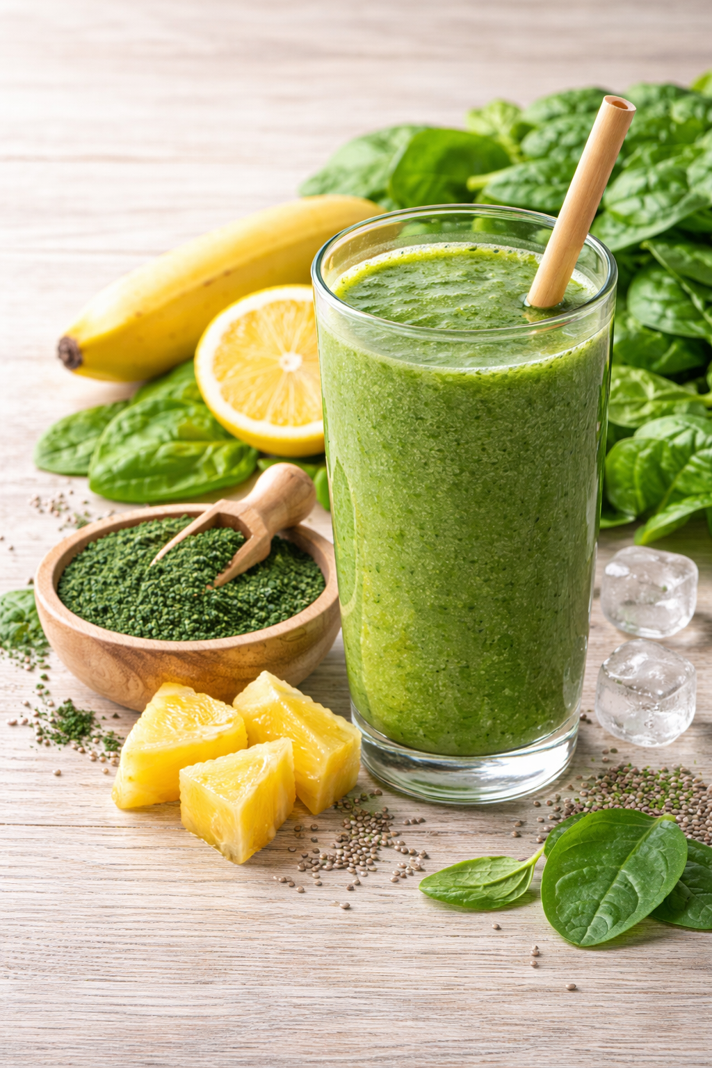 🥬 Spirulina Green Energy Smoothie