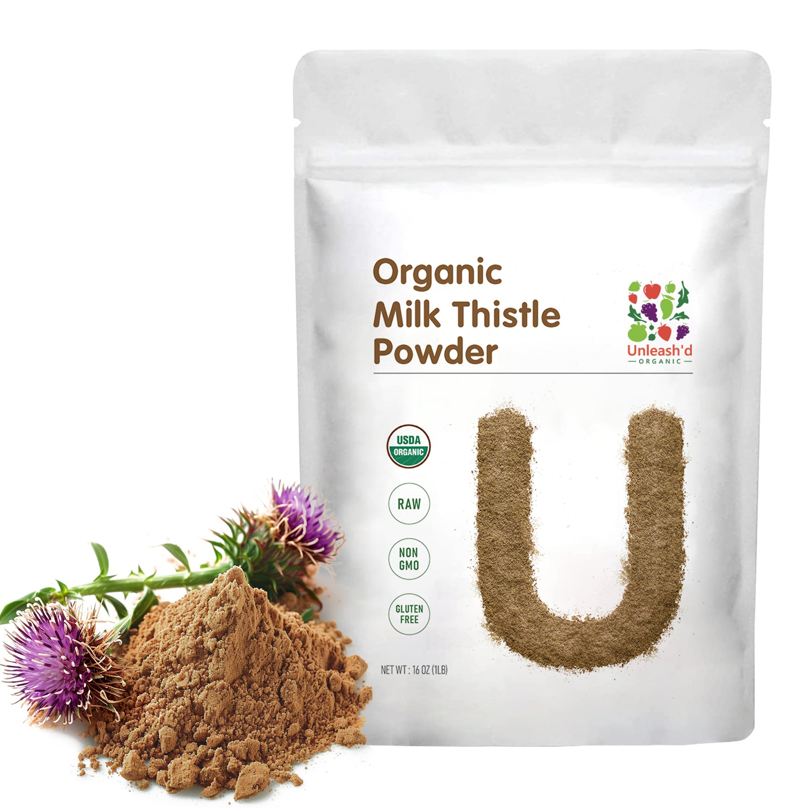 Organic Milk Thistle Powder 16 Ounce