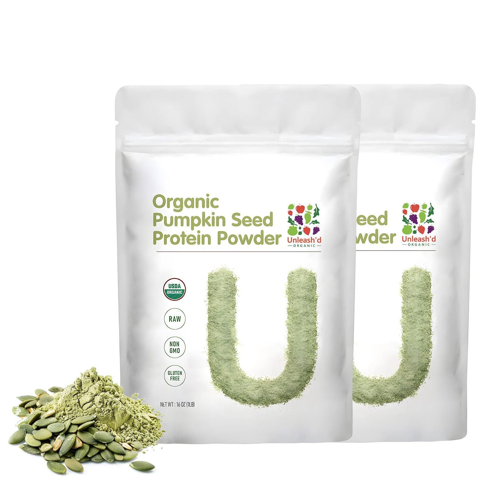 Organic 2-Pack Pumpkin Seed Protein Powder（16oz）