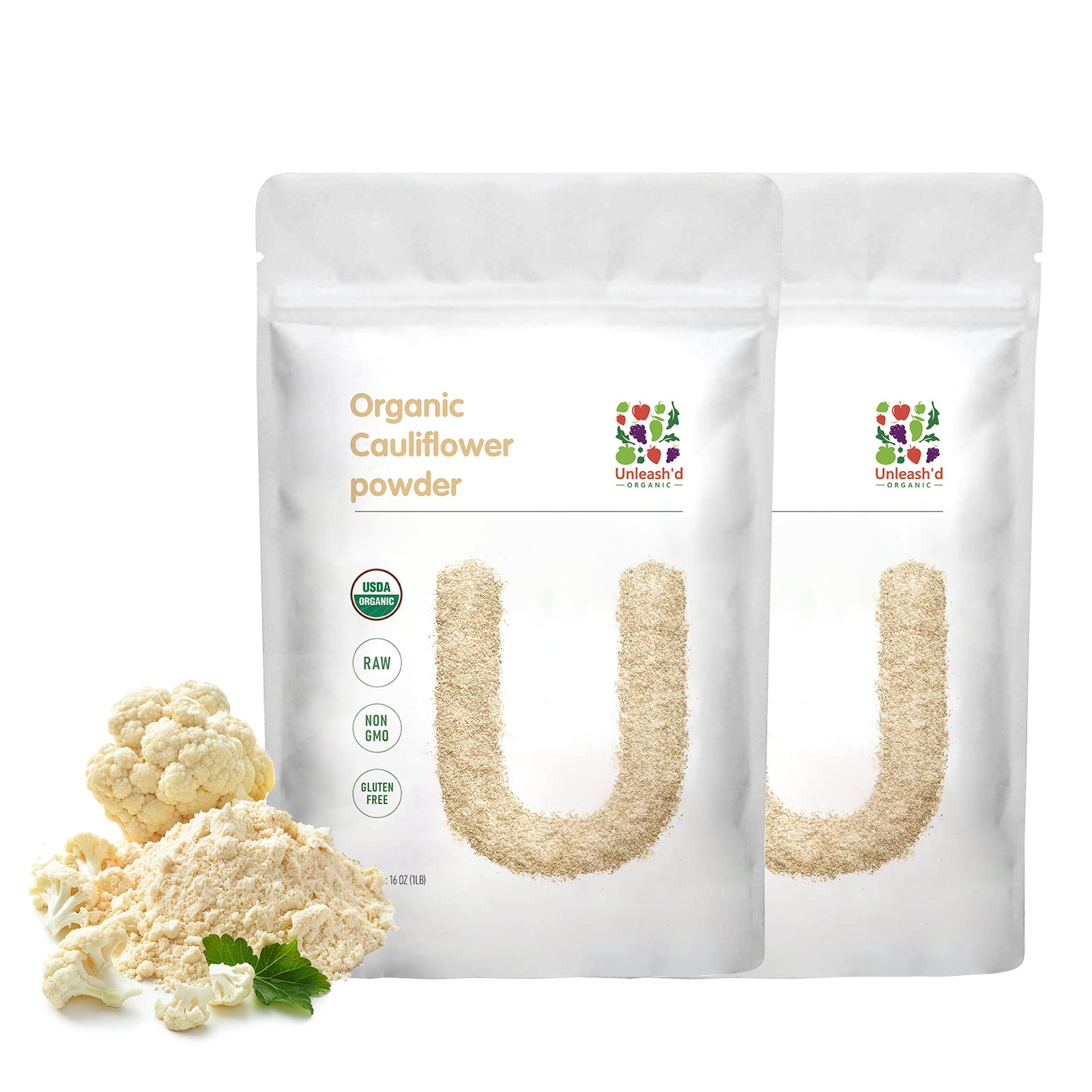 Organic 2-Pack Cauliflower Powder（16oz）