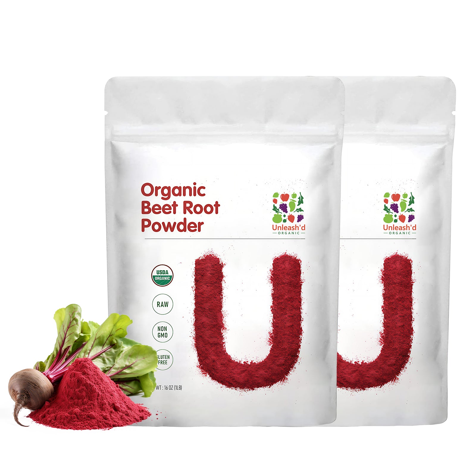 Organic 2-Pack Beet Root Powder（16oz）
