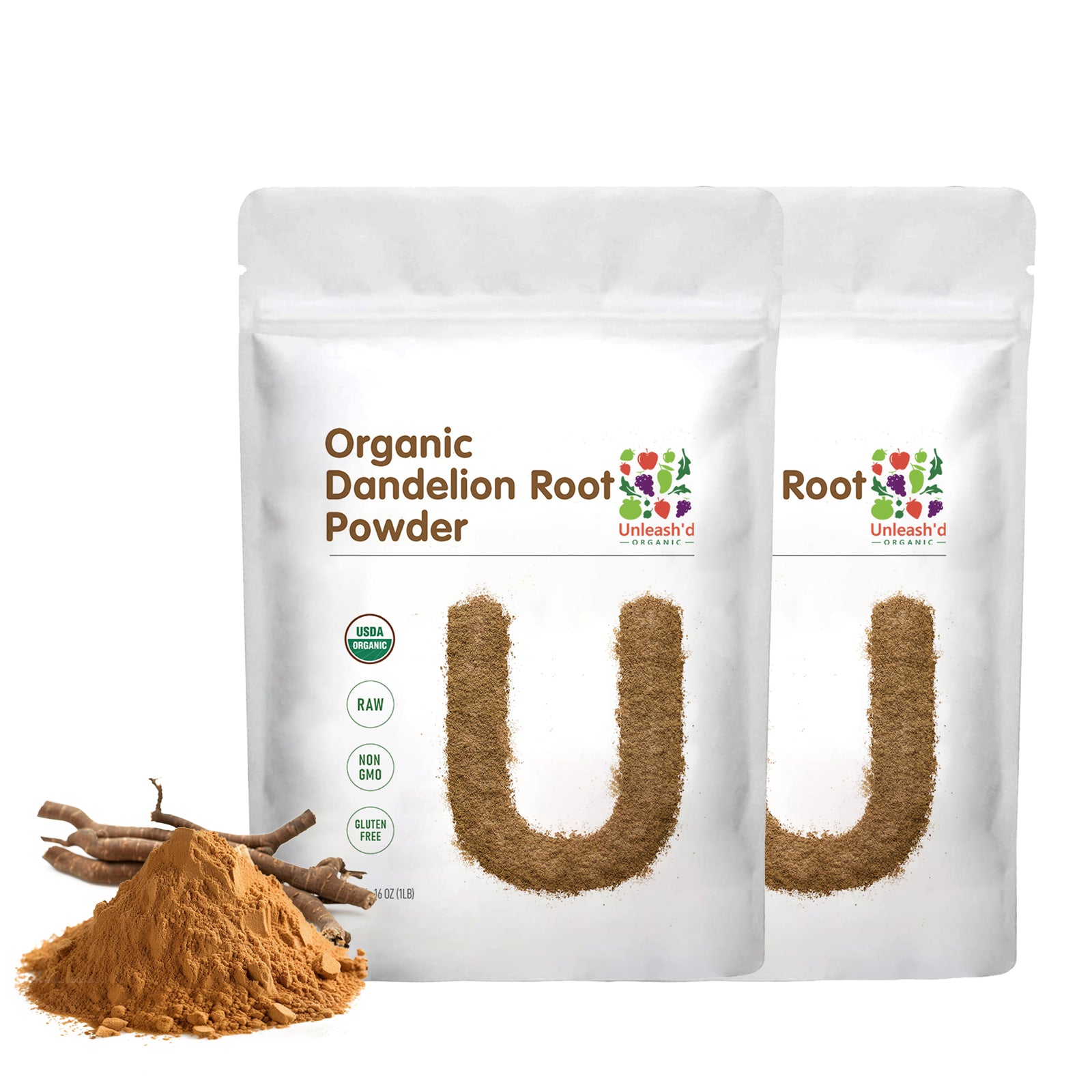 Organic 2-Pack Dandelion Root Powder（16oz）