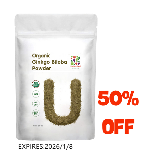 Organic Ginkgo Biloba Powder 16 Ounce