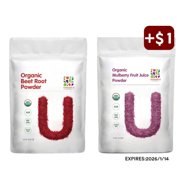 Organic Beet Root Powder 16oz & Organic  Mulberry Juice Powder 16oz