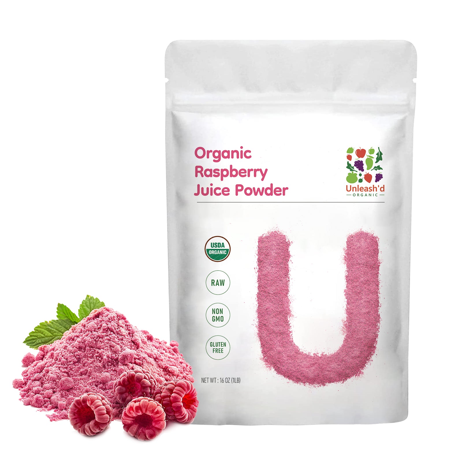 Organic Raspberry Juice Powder 16 oz