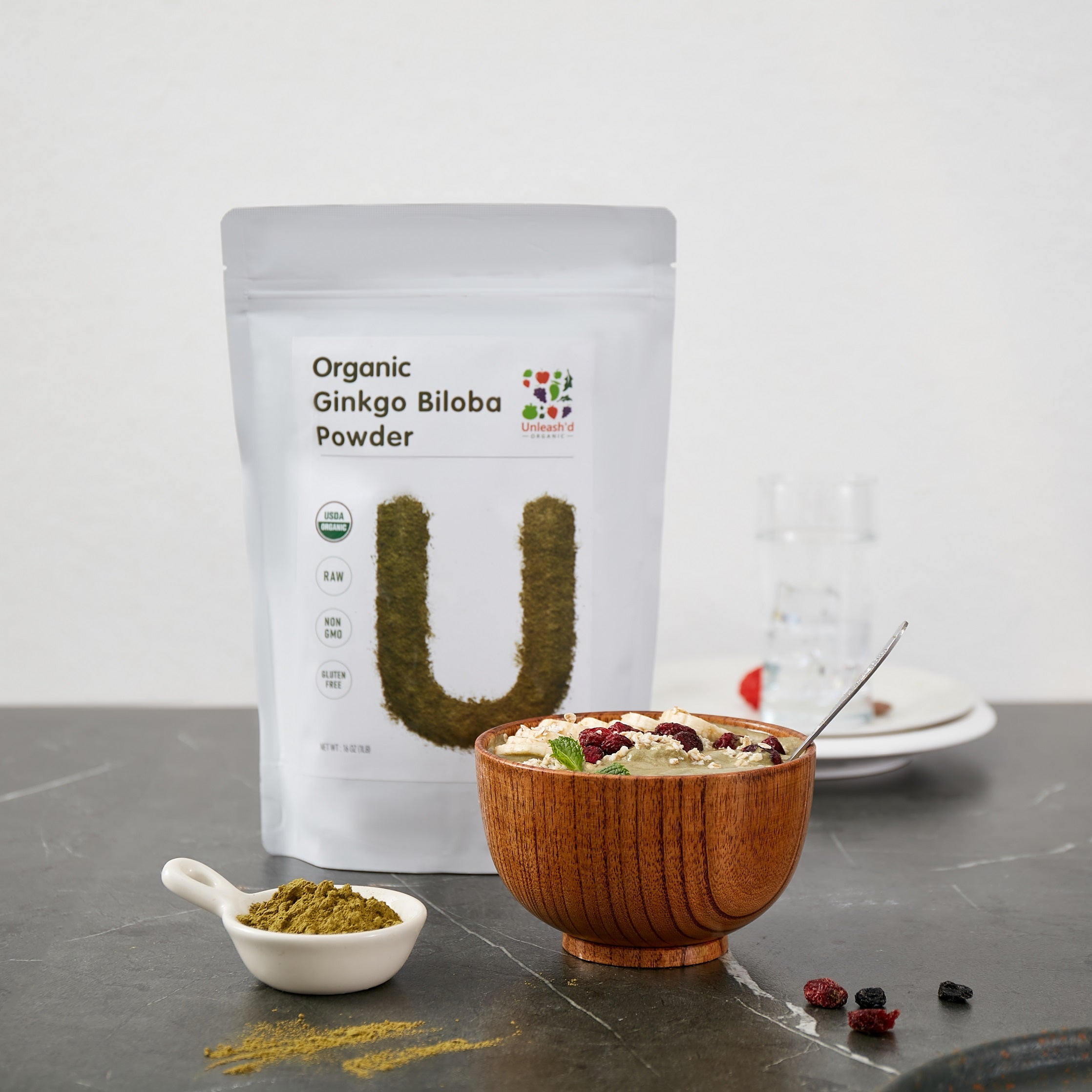 Organic Ginkgo Biloba Powder 16 Ounce