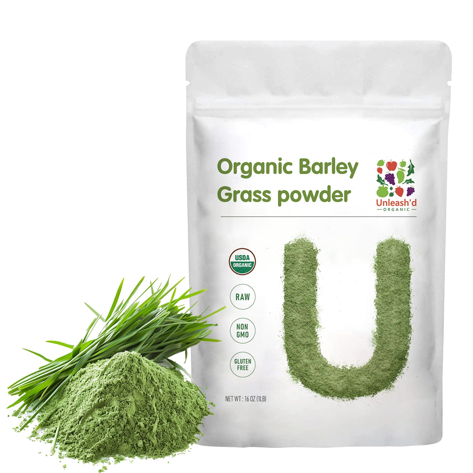 Organic Barley Grass Powder 16 Ounce